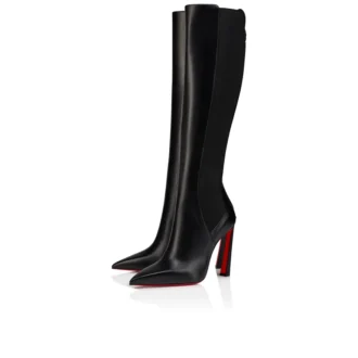Condodo Botta – Botas de 100 mm – Piel de becerro – Negro – Mujer