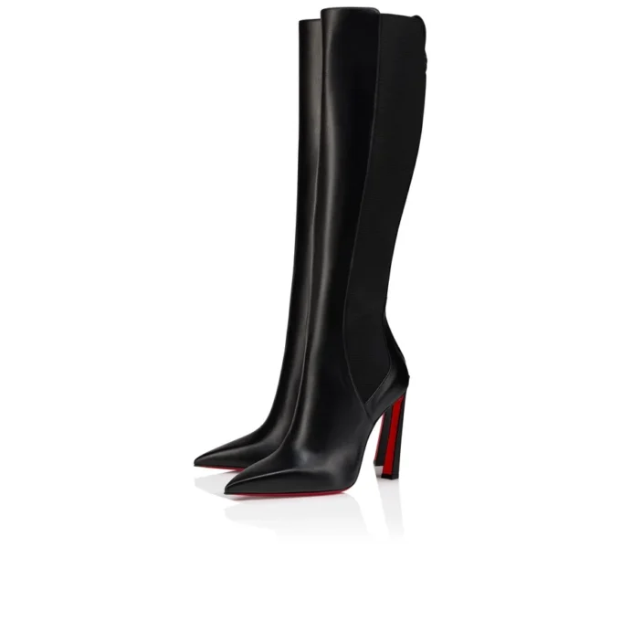 Condodo Botta – Botas de 100 mm – Piel de becerro – Negro – Mujer