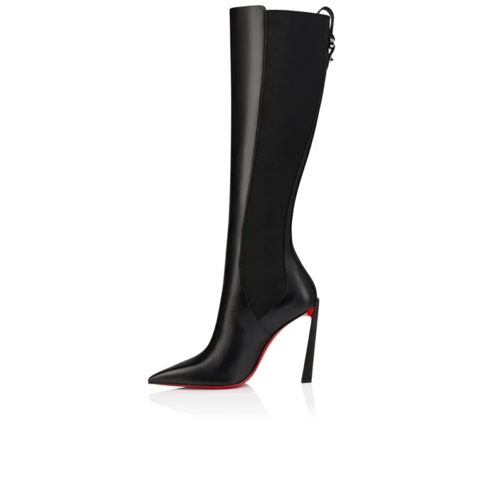 Condodo Botta – Botas de 100 mm – Piel de becerro – Negro – Mujer