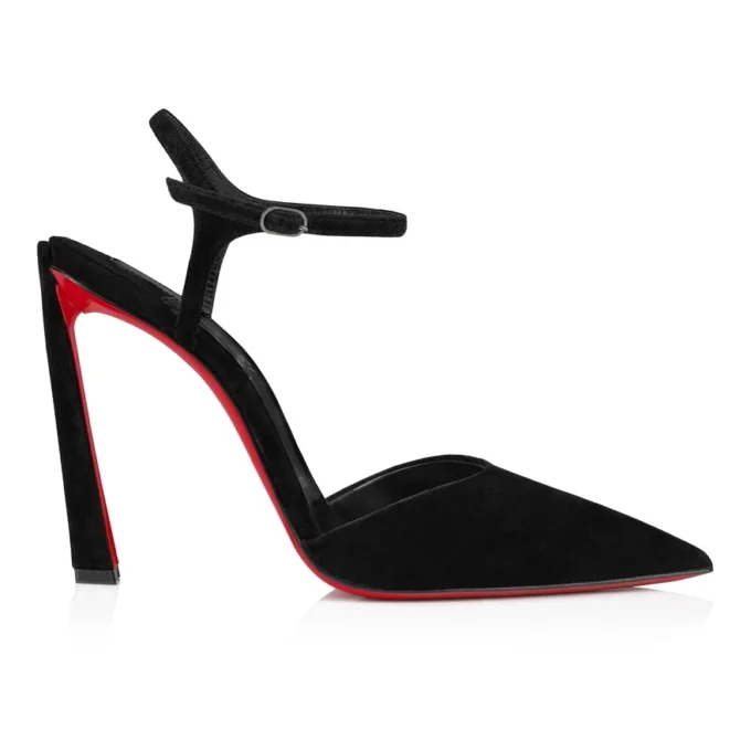 Condora Riviera – Zapatos de tacón de 100 mm – Ante de becerro – Negro – Mujer