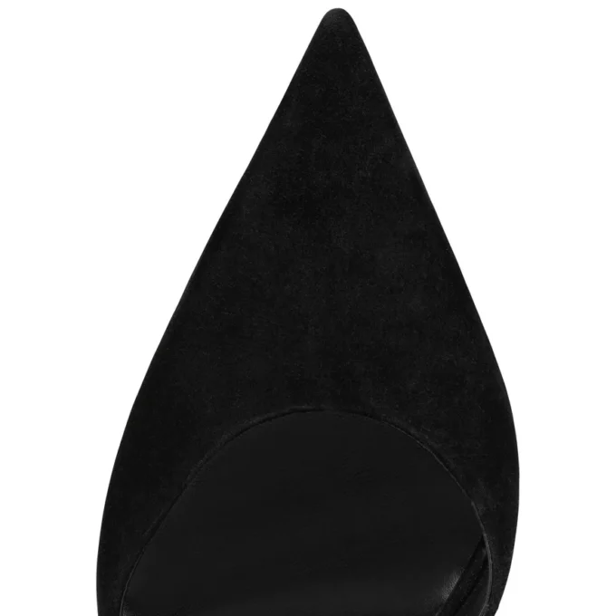 Condora Riviera – Zapatos de tacón de 100 mm – Ante de becerro – Negro – Mujer