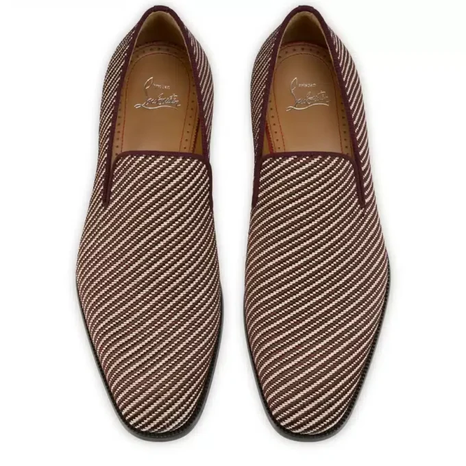 Danny Flex – Mocasines – Piel de becerro y tejido de sarga – Blanco y marrón – Hombre Danny Flex – Mocasines – Piel de becerro y tejido de sarga – Blanco y marrón – Hombre