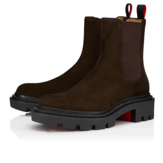 Devon College – Botas – Piel de becerro invertida – Cafa – Hombre
