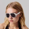 Diamond Roller Lb0032 – Gafas de sol – Acetato – Blanco ahumado Diamond Roller Lb0032 – Gafas de sol – Acetato – Blanco ahumado