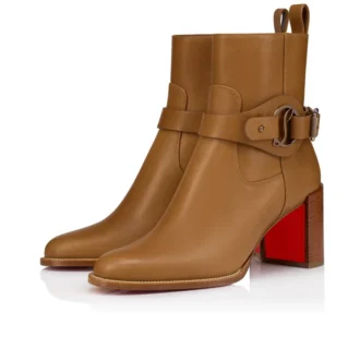 Dianouchette – Botas de 70 mm – Piel de becerro encerada – Terra – Mujer