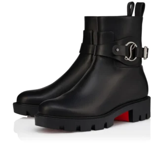 Dianouchette Lug – Botas bajas – Piel de becerro encerada – Negro – Mujer