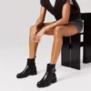 Dianouchette Lug – Botas bajas – Piel de becerro encerada – Negro – Mujer Dianouchette Lug – Botas bajas – Piel de becerro encerada – Negro – Mujer