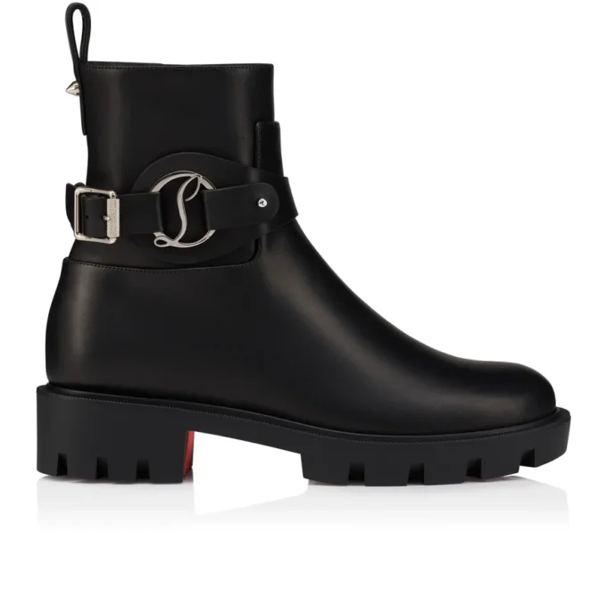 Dianouchette Lug – Botas bajas – Piel de becerro encerada – Negro – Mujer Dianouchette Lug – Botas bajas – Piel de becerro encerada – Negro – Mujer