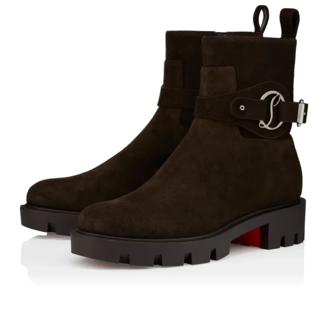 Dianouchette Lug – Botas bajas – Piel de becerro invertida – Cafa – Mujer Dianouchette Lug – Botas bajas – Piel de becerro invertida – Cafa – Mujer