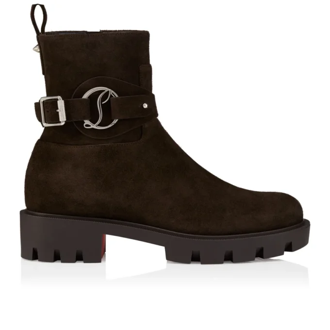 Dianouchette Lug – Botas bajas – Piel de becerro invertida – Cafa – Mujer Dianouchette Lug – Botas bajas – Piel de becerro invertida – Cafa – Mujer