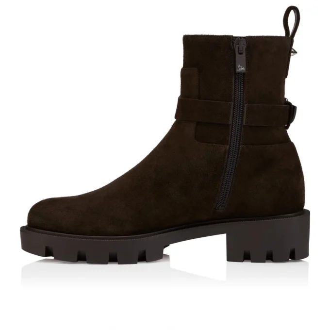 Dianouchette Lug – Botas bajas – Piel de becerro invertida – Cafa – Mujer Dianouchette Lug – Botas bajas – Piel de becerro invertida – Cafa – Mujer