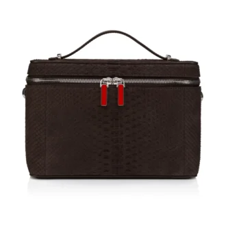 Djanis – Bolso bandolera – Piel de pitón – Café
