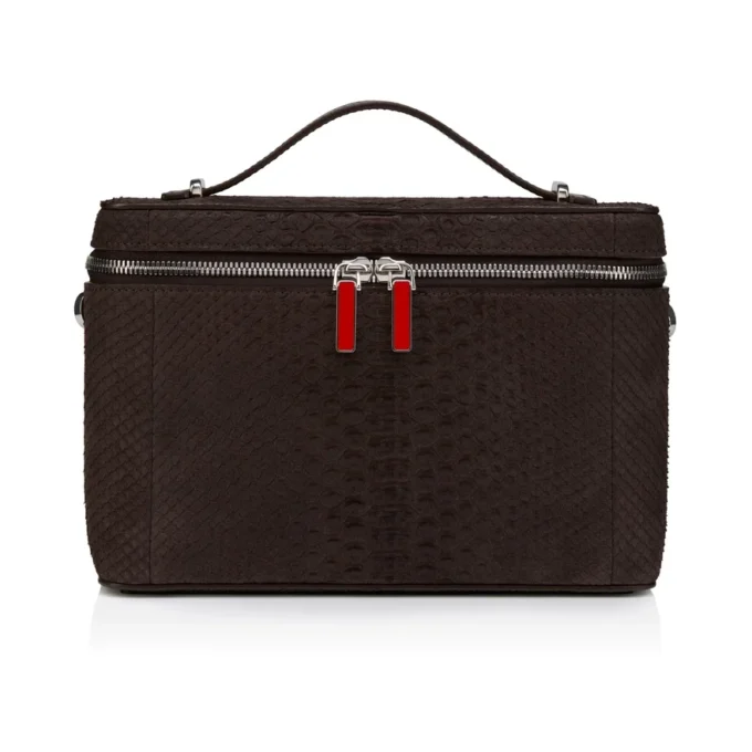 Djanis – Bolso bandolera – Piel de pitón – Café
