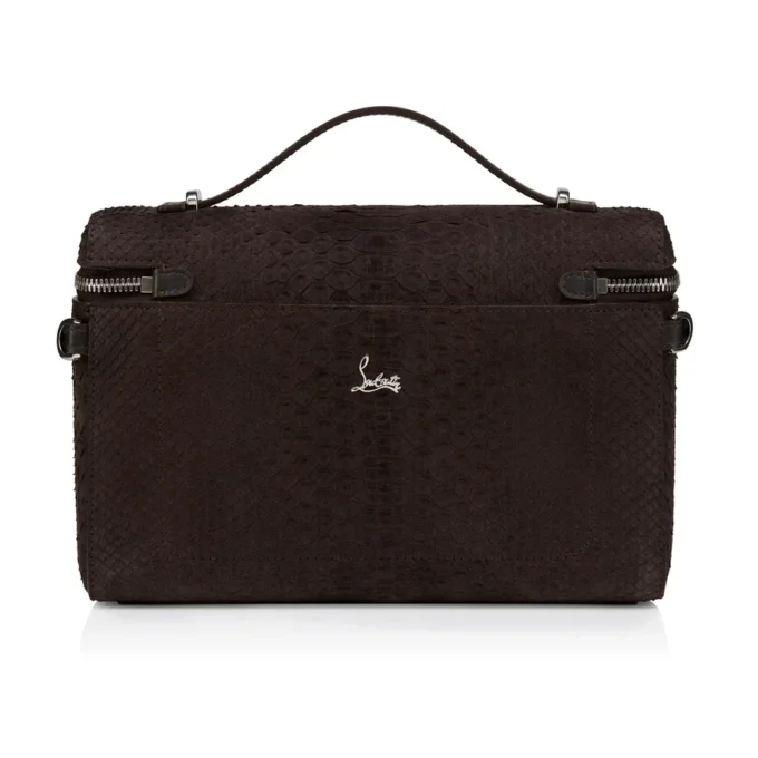 Djanis – Bolso bandolera – Piel de pitón – Café