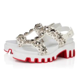 Duni Extazza – Sandalias – Piel de cordero napa – Bianco – Mujer