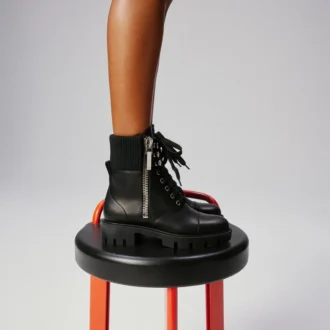 En Hiver Lug – Botas – Piel de becerro – Negro – Mujer