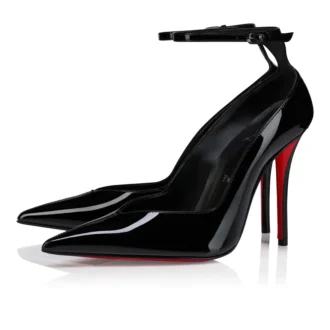 Erozee – Zapatos de tacón con tiras de 100 mm – Piel de becerro charol – Negro – Mujer Erozee – Zapatos de tacón con tiras de 100 mm – Piel de becerro charol – Negro – Mujer