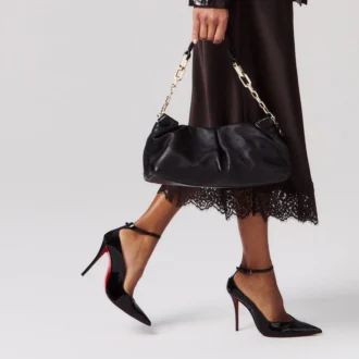 Eva – Bolso de hombro – Piel de cordero napa – Negro