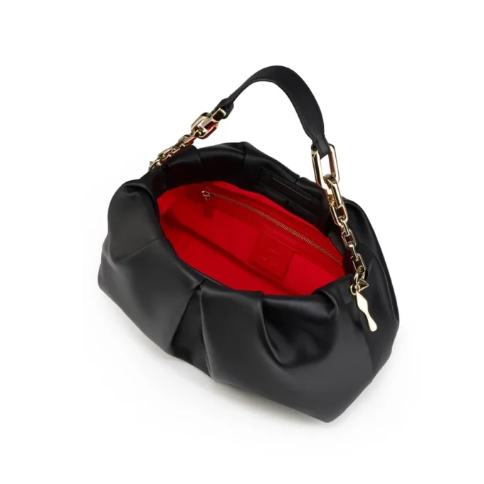 Eva – Bolso de hombro – Piel de cordero napa – Negro Eva – Bolso de hombro – Piel de cordero napa – Negro