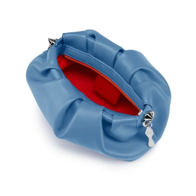 Eva Mini – Bolso cruzado – Piel de cordero napa – Ceruleo
