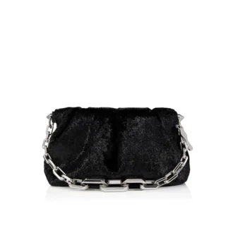 Eva Small – Bolso de hombro – Terciopelo – Negro