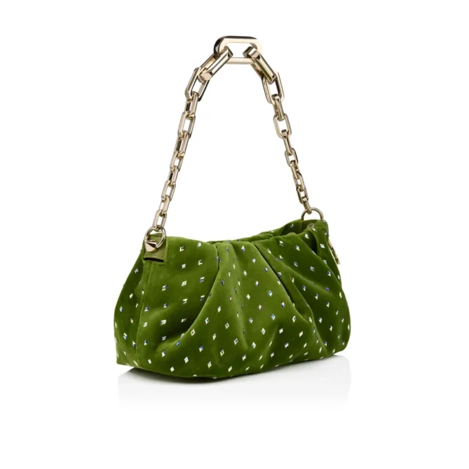 Eva Small – Bolso de hombro – Terciopelo y strass – Haiiro