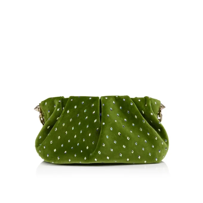 Eva Small – Bolso de hombro – Terciopelo y strass – Haiiro
