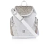 Explorafunk – Mochila – Piel de becerro, purpurina y gamuza – Blanco Explorafunk – Mochila – Piel de becerro, purpurina y gamuza – Blanco