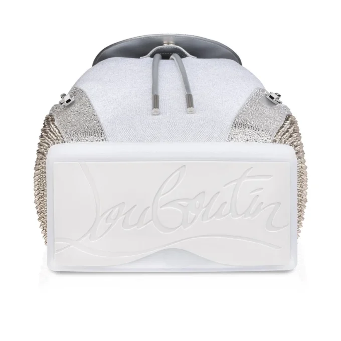 Explorafunk – Mochila – Piel de becerro, purpurina y gamuza – Blanco Explorafunk – Mochila – Piel de becerro, purpurina y gamuza – Blanco
