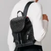 Explorafunk Small – Mochila – Tejido, ante de becerro y tachuelas – Negro Explorafunk Small – Mochila – Tejido, ante de becerro y tachuelas – Negro