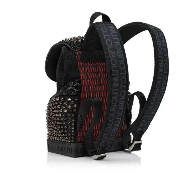 Explorafunk Small – Mochila – Tejido, ante de becerro y tachuelas – Negro Explorafunk Small – Mochila – Tejido, ante de becerro y tachuelas – Negro