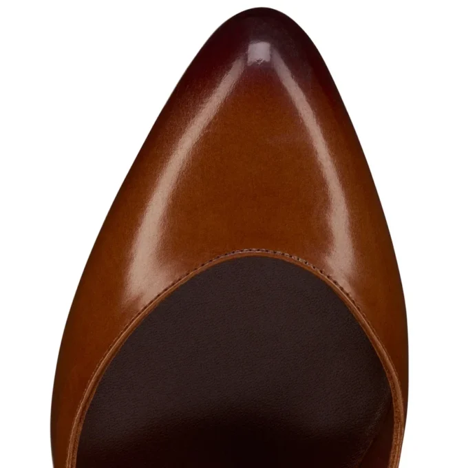 Fannylove Alta – Zapatos de tacón de 120 mm – Piel de becerro patinada – Carmín oscuro – Mujer Fannylove Alta – Zapatos de tacón de 120 mm – Piel de becerro patinada – Carmín oscuro – Mujer