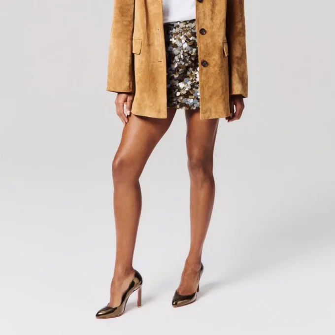 Fannylove – Zapatos de tacón de 100 mm – Piel de becerro laminada – Bronzo – Mujer Fannylove – Zapatos de tacón de 100 mm – Piel de becerro laminada – Bronzo – Mujer