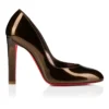 Fannylove – Zapatos de tacón de 100 mm – Piel de becerro laminada – Bronzo – Mujer Fannylove – Zapatos de tacón de 100 mm – Piel de becerro laminada – Bronzo – Mujer