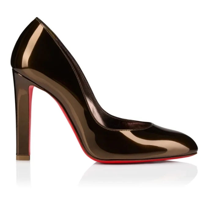 Fannylove – Zapatos de tacón de 100 mm – Piel de becerro laminada – Bronzo – Mujer Fannylove – Zapatos de tacón de 100 mm – Piel de becerro laminada – Bronzo – Mujer