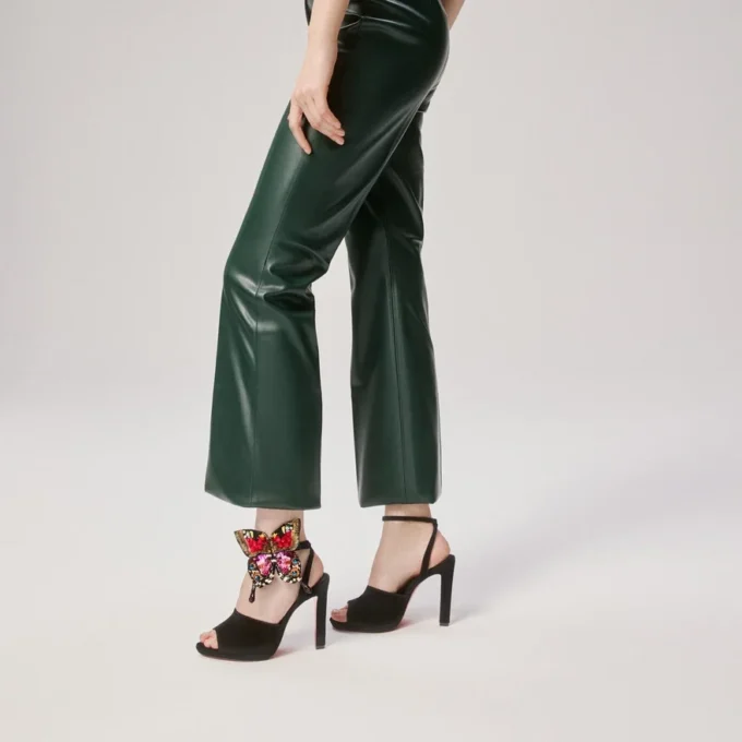 Farfa Luna – Sandalias de tiras de 120 mm – Terciopelo – Negro – Mujer Farfa Luna – Sandalias de tiras de 120 mm – Terciopelo – Negro – Mujer