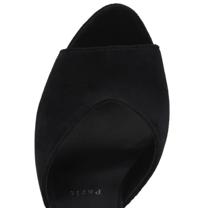 Farfa Luna – Sandalias de tiras de 120 mm – Terciopelo – Negro – Mujer Farfa Luna – Sandalias de tiras de 120 mm – Terciopelo – Negro – Mujer