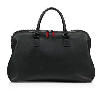 Funky – Bolso de viaje – Piel de becerro granulada y tachuelas – Negro
