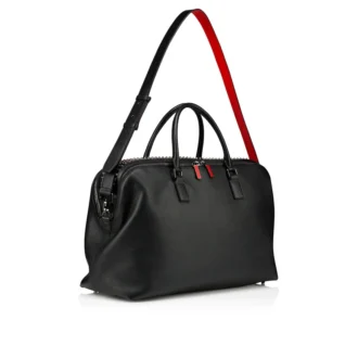 Funky – Bolso de viaje – Piel de becerro granulada y tachuelas – Negro