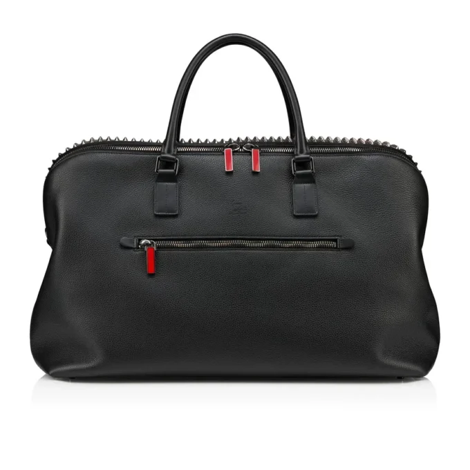 Funky – Bolso de viaje – Piel de becerro granulada y tachuelas – Negro Funky – Bolso de viaje – Piel de becerro granulada y tachuelas – Negro
