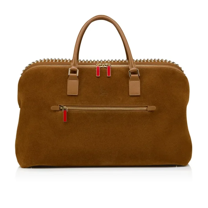 Funky – Bolso de viaje – Piel de becerro invertida y tachuelas – Rhea Funky – Bolso de viaje – Piel de becerro invertida y tachuelas – Rhea
