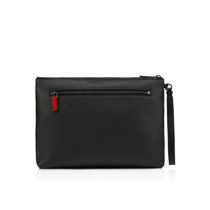 Funky – Bolso tipo riñonera – Piel de becerro granulada y tachuelas – Negro Funky – Bolso tipo riñonera – Piel de becerro granulada y tachuelas – Negro