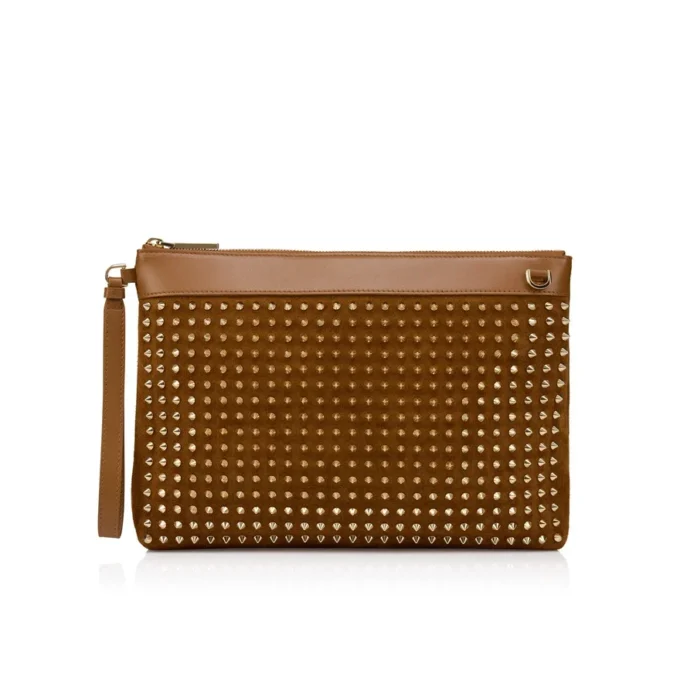 Funky – Estuche – Piel de becerro invertida y tachuelas – Rhea
