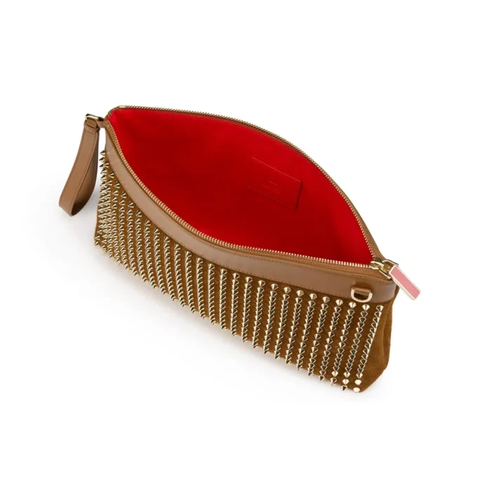 Funky – Estuche – Piel de becerro invertida y tachuelas – Rhea