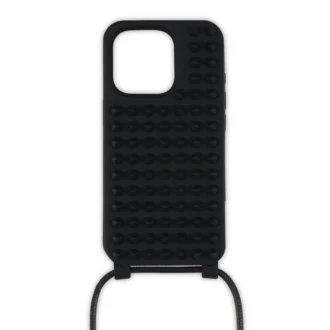 Funky – Funda para teléfono – Goma y piel de becerro – Negro