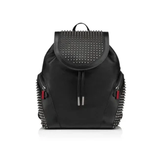 Funky – Mochila – Piel de becerro y tachuelas – Negro