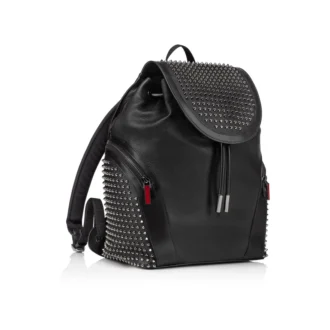Funky – Mochila – Piel de becerro y tachuelas – Negro