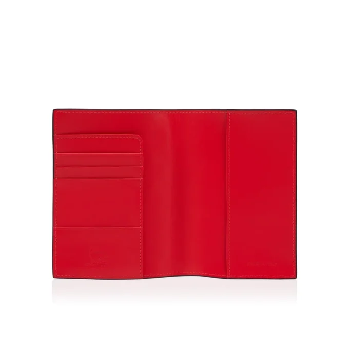 Funky – Portapasaportes – Piel de becerro granulada y tachuelas – Negro Funky – Portapasaportes – Piel de becerro granulada y tachuelas – Negro