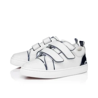 Funnyto Scratch – Zapatillas – Piel de becerro charol – Blanco – Niños