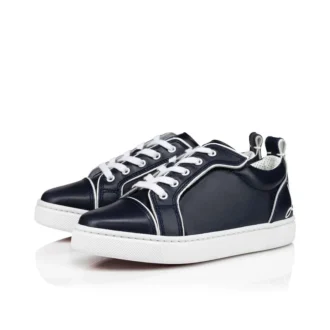Funnyto – Zapatillas de caña baja – Piel de becerro – Azul marino – Niños